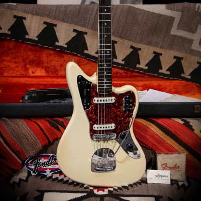 1966 Fender Jaguar "Olympic White" w/ Matching Headstock image 3
