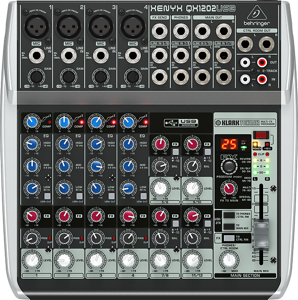 Behringer Xenyx QX1202USB 12-Input Mixer with USB Interface and Effects image 1