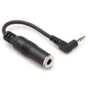 Hosa MHE-100.5 Headphone Adaptor 1/4 in TRS to Right-angle 3.5 mm