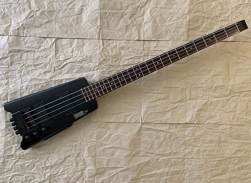 Hohner B2 Headless Bass Steinberger Licensed 1986 Black VGC with Vinylex  Gigbag