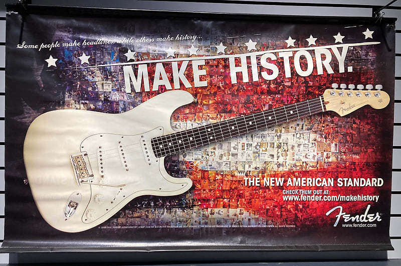 Fender American Standard Stratocaster Telecaster Double Sided Dealer Banner Strat Tele image 1