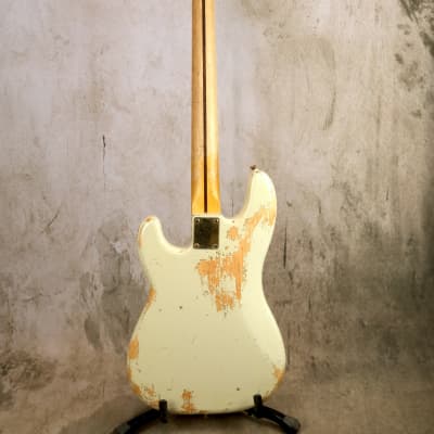 Alnus Bass Luthier made Precision Bass - Aged Olympic White image 17