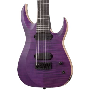 Schecter John Browne Tao-8 8-String Signature Guitar - Satin Trans Purple image 3