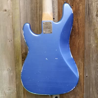 Keith Holland Custom PBASS-ANS #1279 - Electric Blue Metallic Nitro w/ Gator Transit Gig Bag image 15
