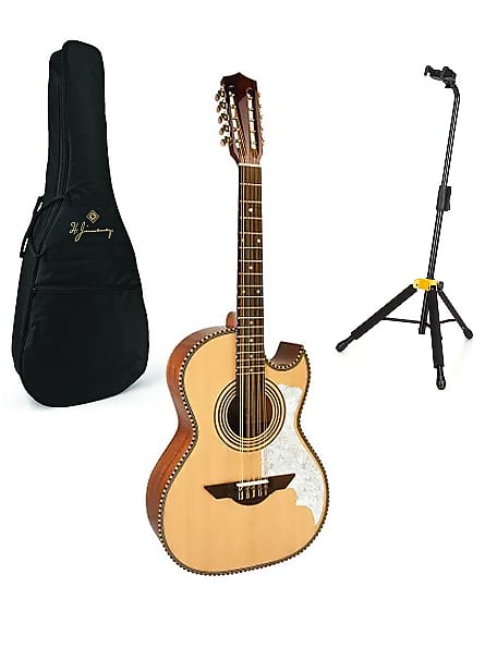 H. Jimenez Acoustic Bajo Quinto El Musico LBQ2 Solid Spruce Top +FREE Bag & Stand | Authorized Dealer image 1