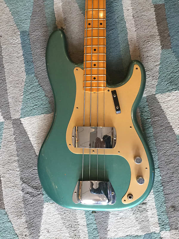 Fender Custom Shop Relic Precision bass P-Bass 2017 Sherwood | Reverb