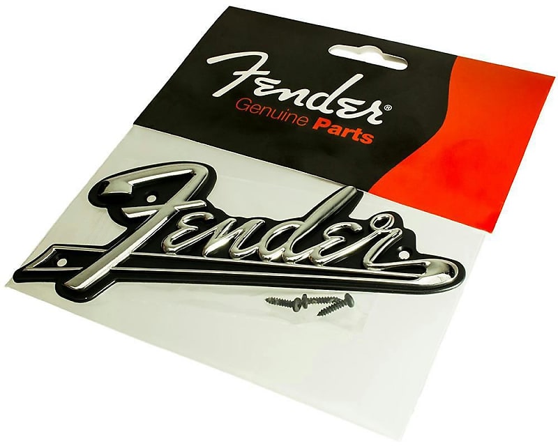 Fender 099-4093-000 Black Panel Amplifier Logo Plate with Screws image 3