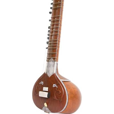 Banjira SSRS-N-1 Standard Single Toomba Sitar Natural w/Gig Bag, Strings,Mizrab&Tutorial-Blemished* image 5