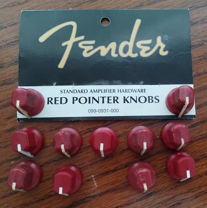 Rare Fender Genuine Red Pointer Knobs Red Price is for Reverb
