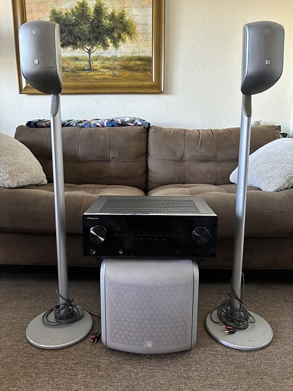 Bowers and Wilkins Home Stereo System with Pioneer Receiver Amp M-1 Satellite & AS2