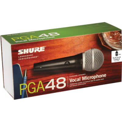 Shure PGA48-XLR Cardioid Dynamic Vocal Microphone with 15' XLR-XLR Cable image 4