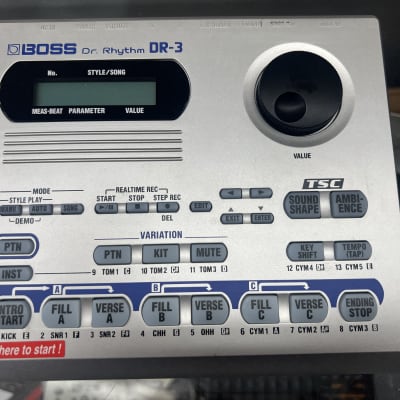 Boss Drum Machine, DR-3, with AC Adapter