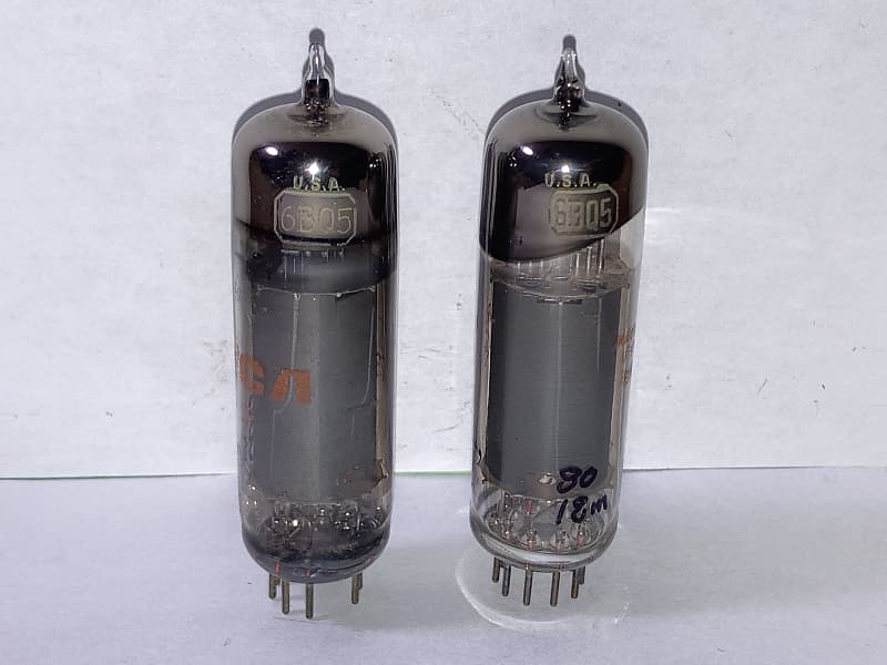 RCA EL84 6BQ5 Black Plate Tubes, High Testing, 1960's