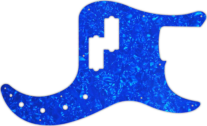 WD Custom Pickguard For Fender American Elite Precision Bass #28BU Blue Pearl/White/Black/White image 1