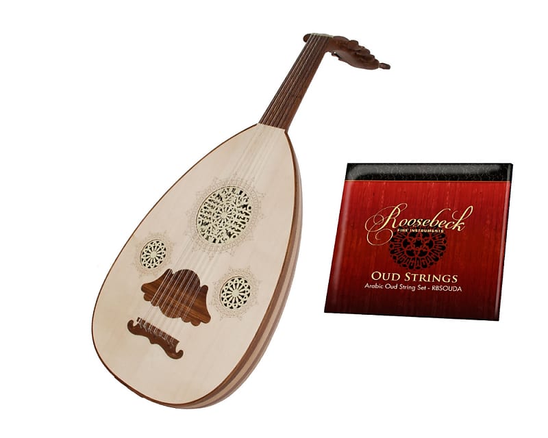 Arabic Oud W/ Soft Case Package Includes: 14-String Sheesham Arabic Oud W/ Soft Gig Bag + Arabic Oud image 1