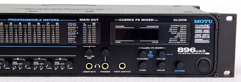 MOTU 896 MK3 FireWire Audio Interface Professional Soundcard + 1.5J Garantie