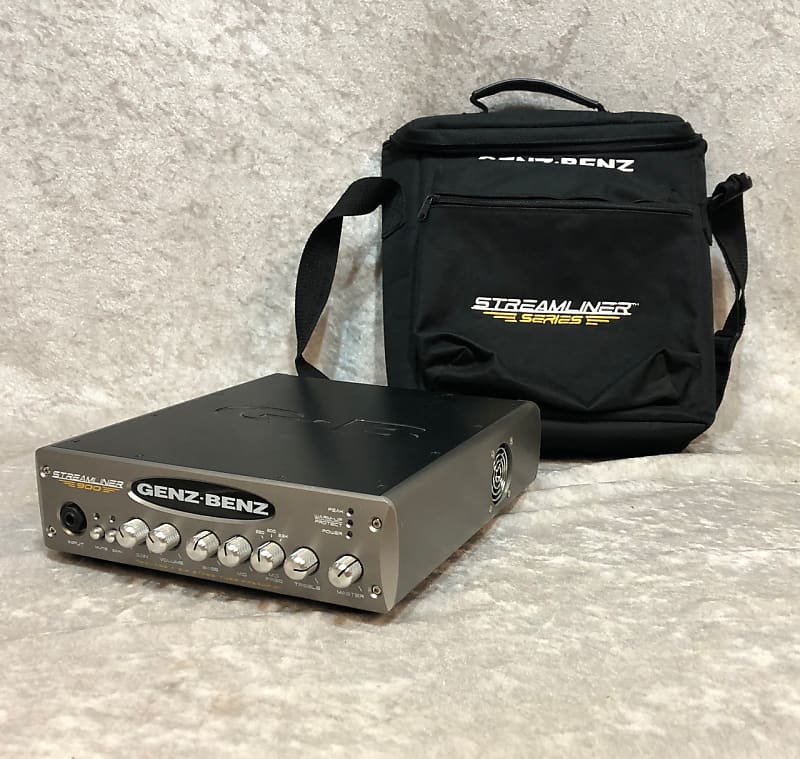 Genz-Benz Streamliner 900 bass guitar amp head with carrying bag image 1