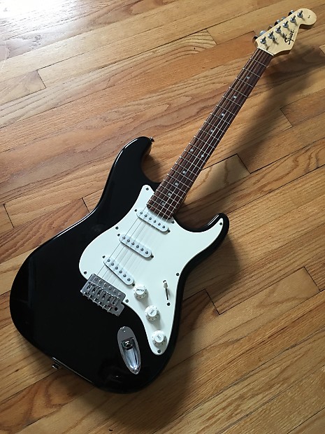 ギター 1997 Squier Affinity Stratcaster black Squier Affinity Strat 1997 Black | Reverb