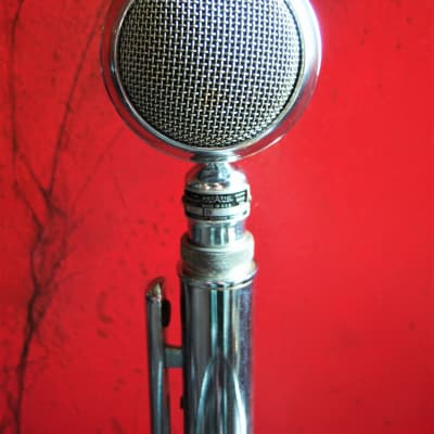 Vintage 1950's Astatic T-3 crystal "bullet" microphone High Z harp mic  w Astatic desk stand DISPLAY image 5