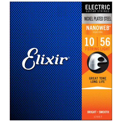 Elixir NANOWEB Nickel Electric — 7-String 12057 Light .010-.056 image 2