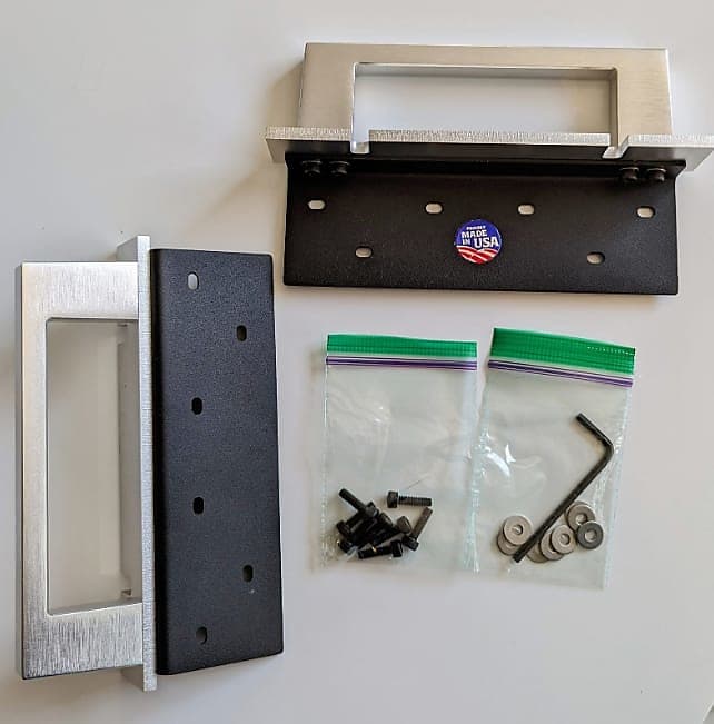 PIONEER JA-R102 Compatible Rack Mount Handles For CT-F  RG2+SR303 TX-D1000 Etc 1979 - Anodized Aluminum (Silver)