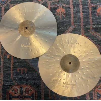 (MINT) Aisen 14” Vintage Hi-Hat Cymbals, Pair image 1
