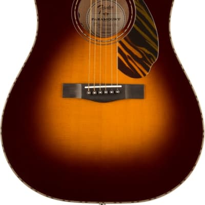 Fender PD-220E Dreadnought Acoustic Guitar. Ovangkol Fingerboard, 3-Color Vintage Sunburst image 1