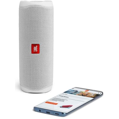 JBL Flip 5 Portable Waterproof Bluetooth Speaker (White) image 6