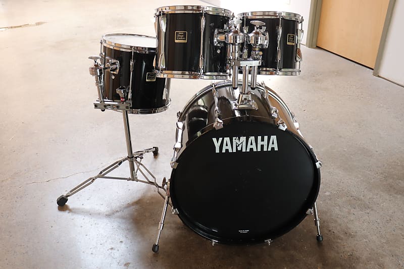 Yamaha Stage Custom Drum Kit Set Black Lacquer 22/14/12/10