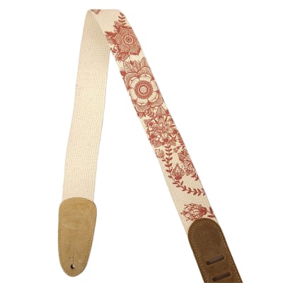 Henry Heller 2in Guitar Strap Cotton Flower David Hale Tattoo Art HDHCP image 5