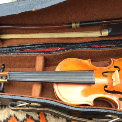 Violin Super Small Playable 10 1/4 Inches Long 1/128?? Full Purfling with Bow and Case image 2