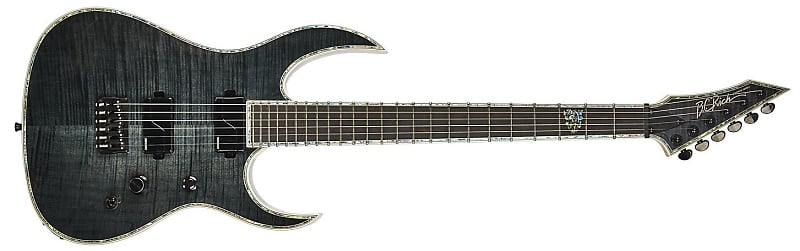BC Rich Guitars Shredzilla Extreme Electric Guitar with Hipshot Bridge, Trans Black Flame image 1