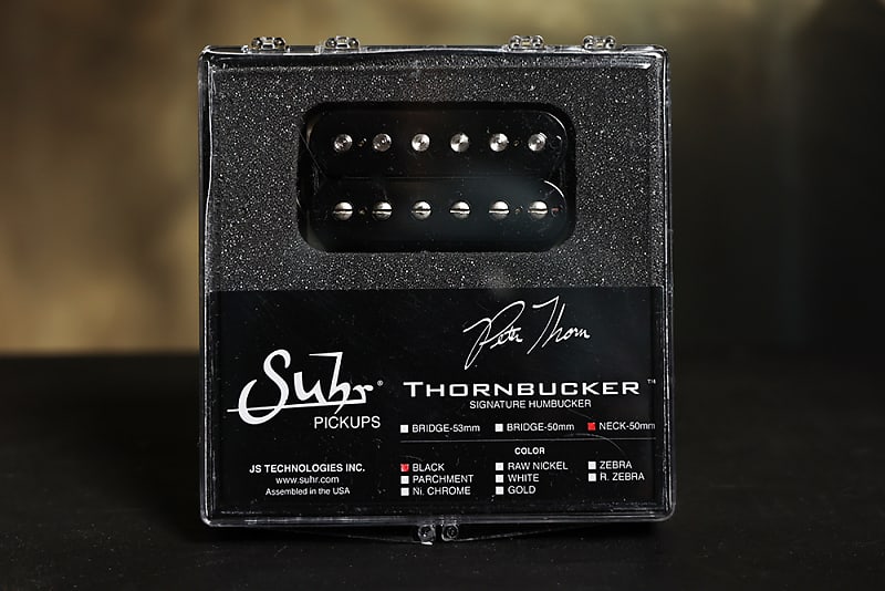 SUHR Thornbucker PAF Neck Rhythm Humbucker Pickup Black 50mm - Pete Thorn Signature Model image 1