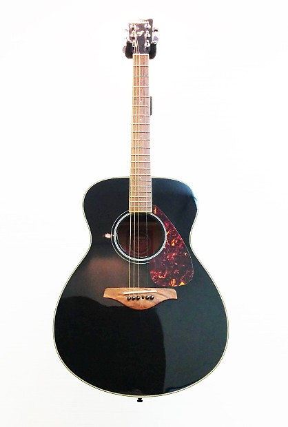Yamaha FS720S-BL Solid Spruce Top Folk Acoustic Guitar Black | Reverb
