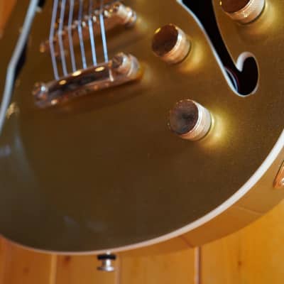 Carparelli Electric Guitar - Classico SH2 [Semi-Hollow] - Sparkle Gold (Custom Setup) image 9