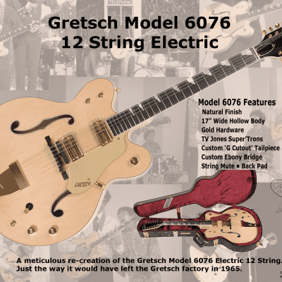 Gretsch Guitars Custom Shop Model 6076 12-String Electric Guitar Natural image 4