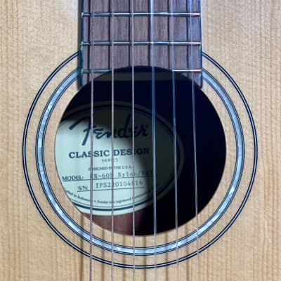 Fender CN-60S Nylon String Concert Size Acoustic- Natural image 6
