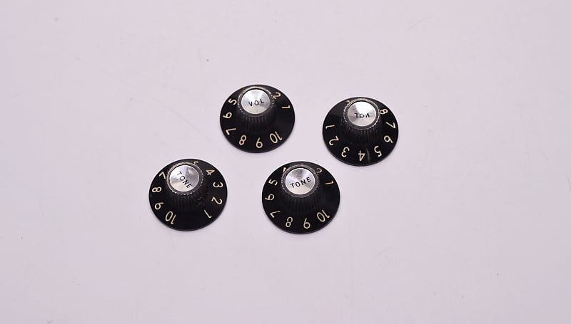 1973 1974 Vintage Fender Telecaster Custom Deluxe Volume Tone Control Knob  Set ~CLEAN~ Tele 1970s