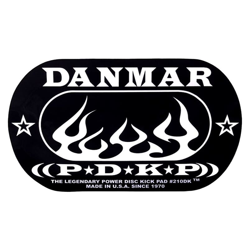 Danmar Double Kick Bass Drum Impact Pad Flame (210DKF) Reverb