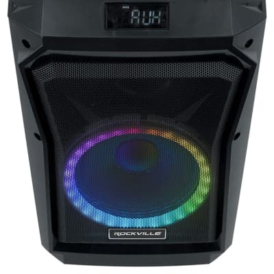 Rockville RockNGo 800 10" Portable Bluetooth Speaker w/LED+Wireless Microphones image 10