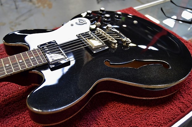 Epiphone Custom Shop Limited Edition Dot - Black Royale Collection - Black  Pearl Metallic Finish