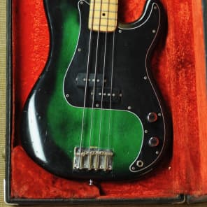 Fender Precision Bass 1973 - Green Burst - 8.26 lbs | Reverb
