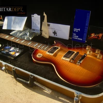 ♚NEW OLD STOCK !♚ 2015 GIBSON LES PAUL TRADITIONAL 100th Ann. ♚ ICED TEA AAA ♚ MOP ♚Standard♚OHSC image 3