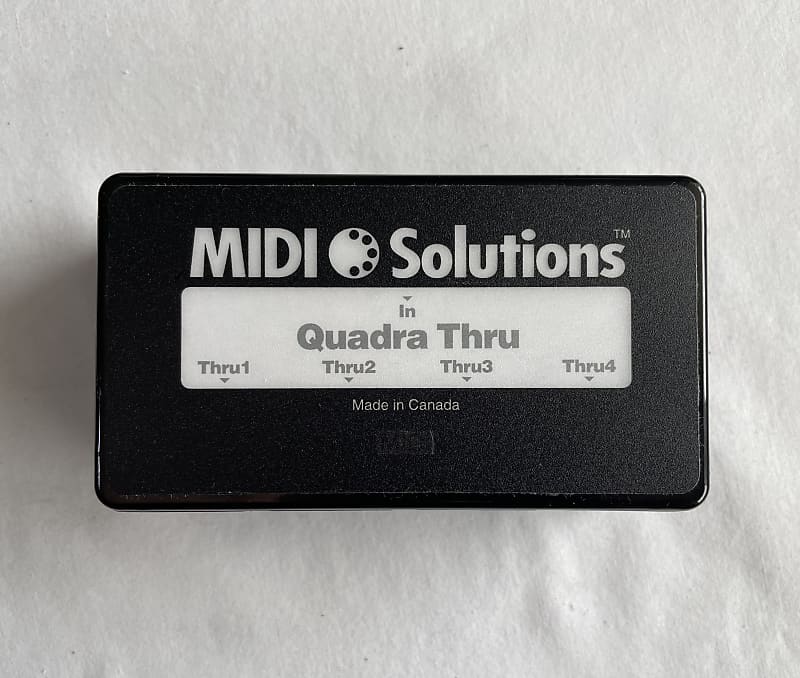 MIDI Solutions Quadra Thru 4 Output MIDI Thru Box 2010s - Black image 1
