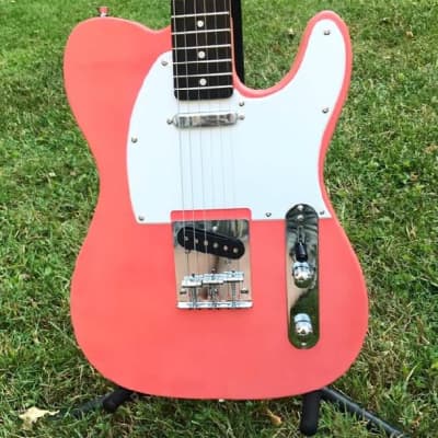 Pellittiere Guitars Coral Pink T-Style Electric Guitar 2020 Coral Pink image 2