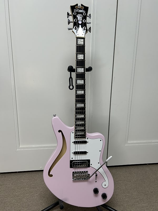 D'Angelico Premier Series Bedford SH Limited Edition Guitar with Tremolo - Shell Pink image 1