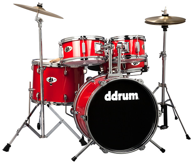 ddrum D1-CRD Jr Complete 5pc Kids' Drum Kit w/ Cymbals, Hardware Bild 1