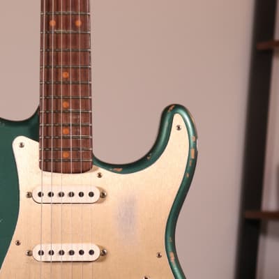 Fender Custom Shop Stratocaster Heavy Relic '59 - Rosewood Fingerboard, Aged Sherwood Metallic Green image 5