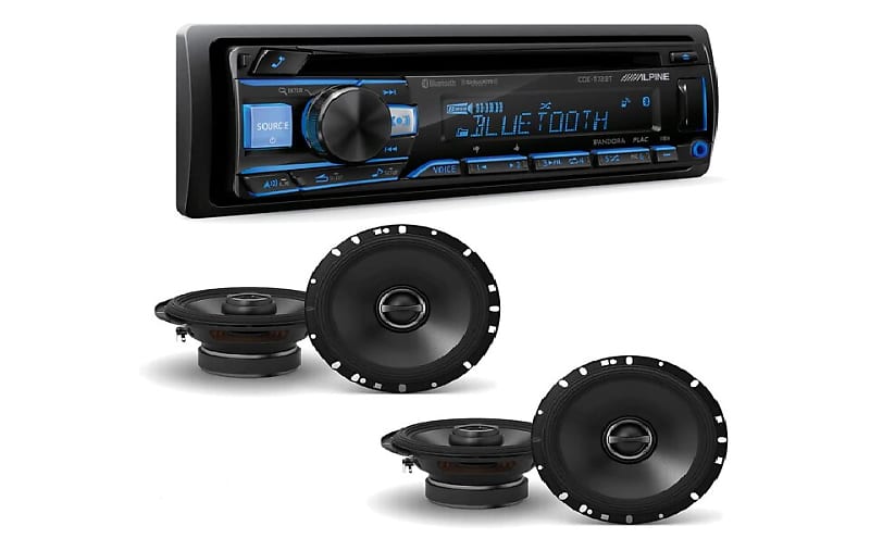 Alpine CDE-172BT, Single DIN AM/FM/CD/MP3 Car Stereo w/ Bluetooth/USB/Aux  Input
