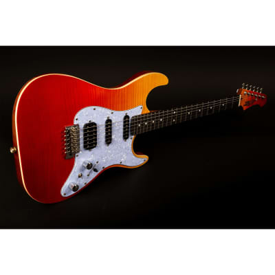 JET Guitars 600 Series JS-600 Transparent Red Electric Guitar image 4